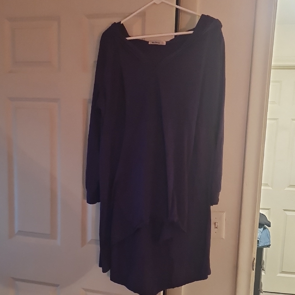 Next Women's Long Sleeve Hoodie in Deep Purple
